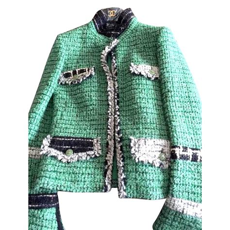 green CHANEL Women Jackets 